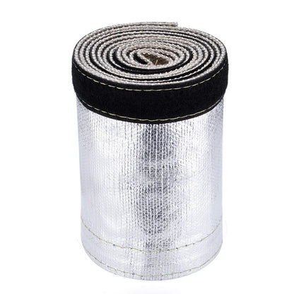 3Ft Metallic Heat Shield Sleeve for Automotive Wiring and Hoses