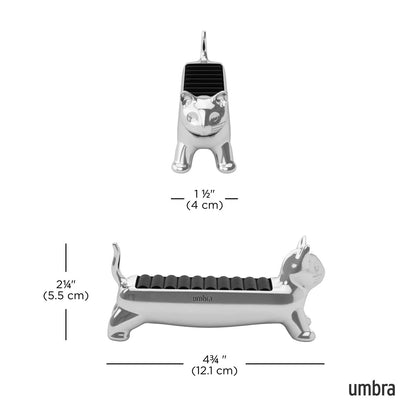 Chrome Ring Holder for Pet Lovers (Gift for Kitty)