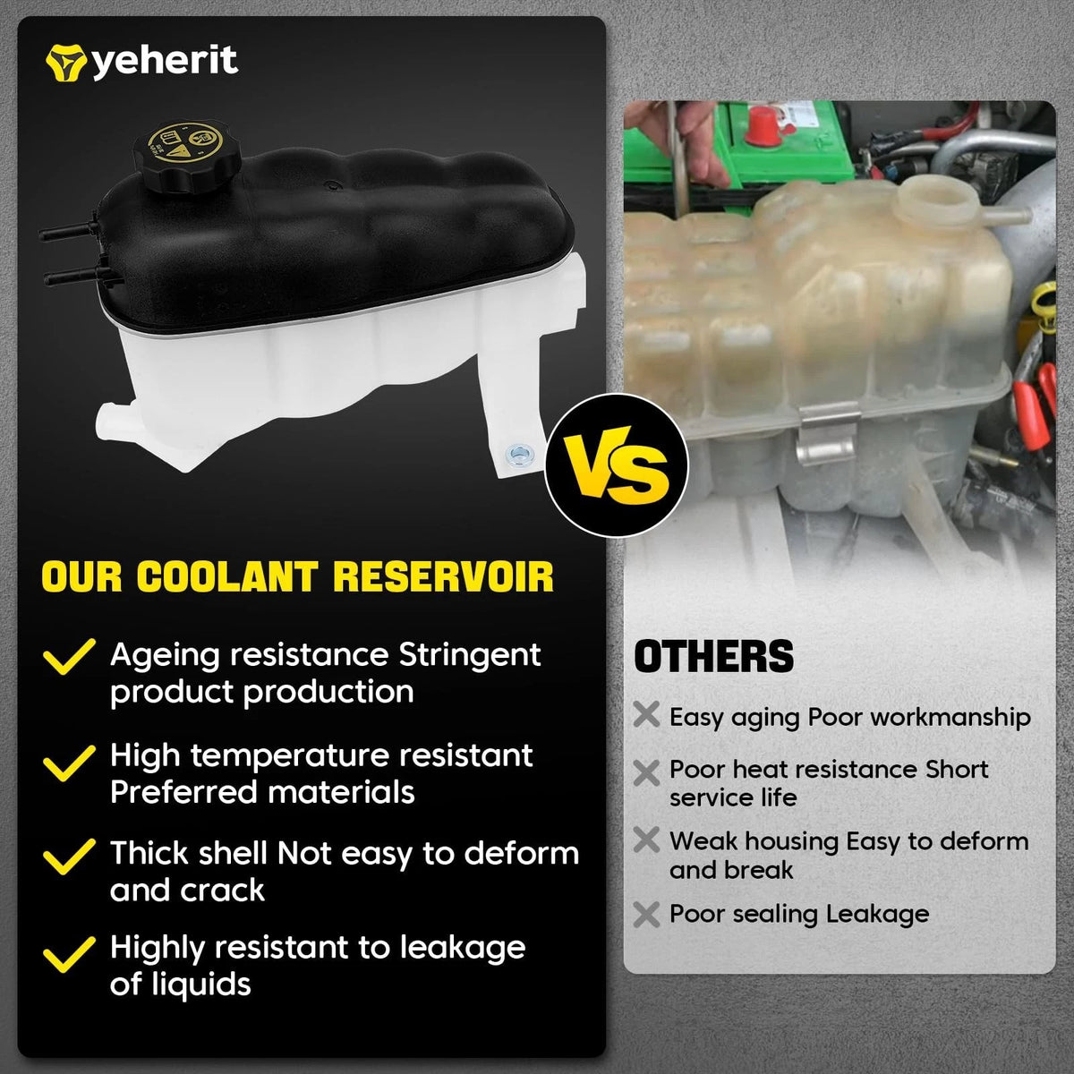 Coolant Expansion Tank for Chevy Silverado Tahoe GMC Sierra Yukon (2014–2020) - 603-973, 22856231, 671-00359
