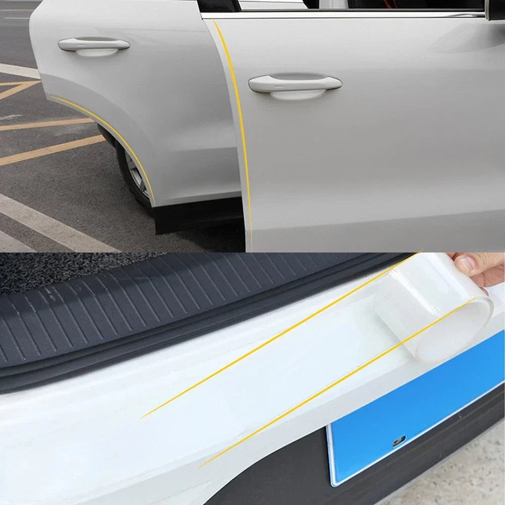 Transparent Door Protector Sill Edge Guard Strip Film for Universal Fit (DIY)