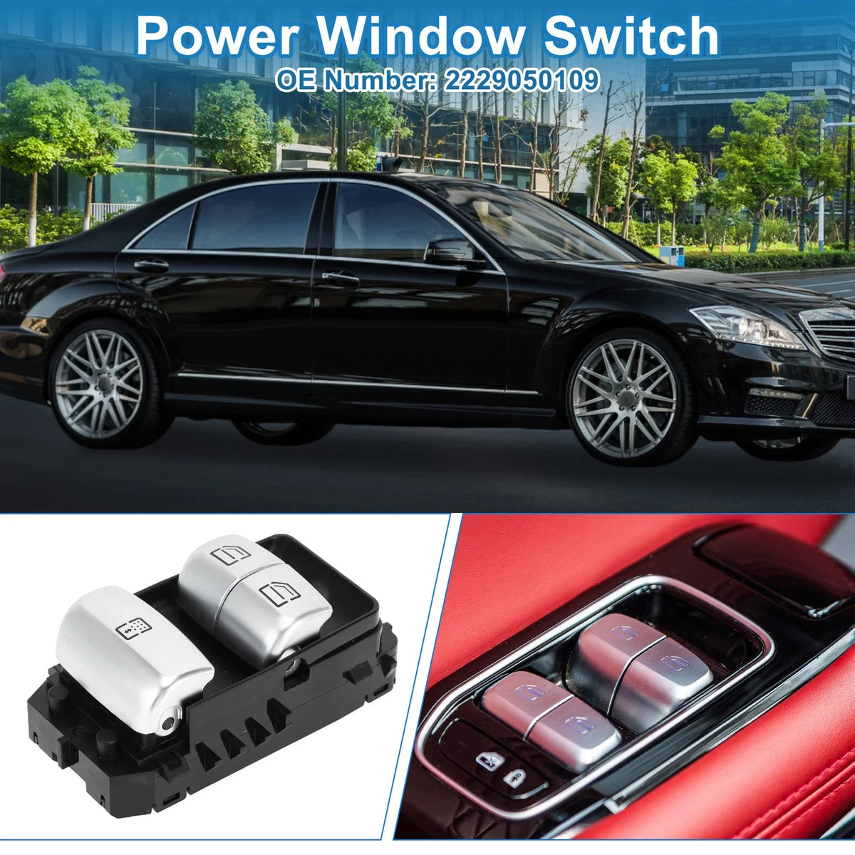 Power Window Switch for Mercedes-Benz S560 (2018–2020) No. 2229050009