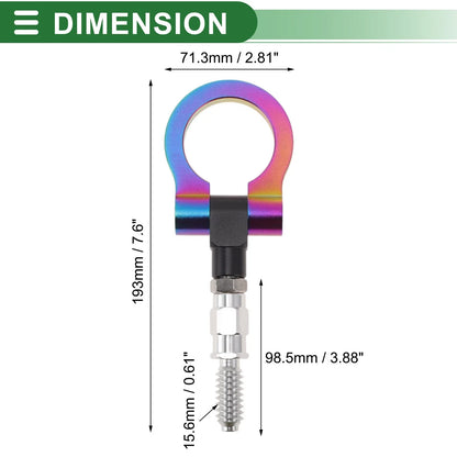 Tow Hook for Ford Focus (1998–2025) 15.6mm Aluminum Alloy Multicolor