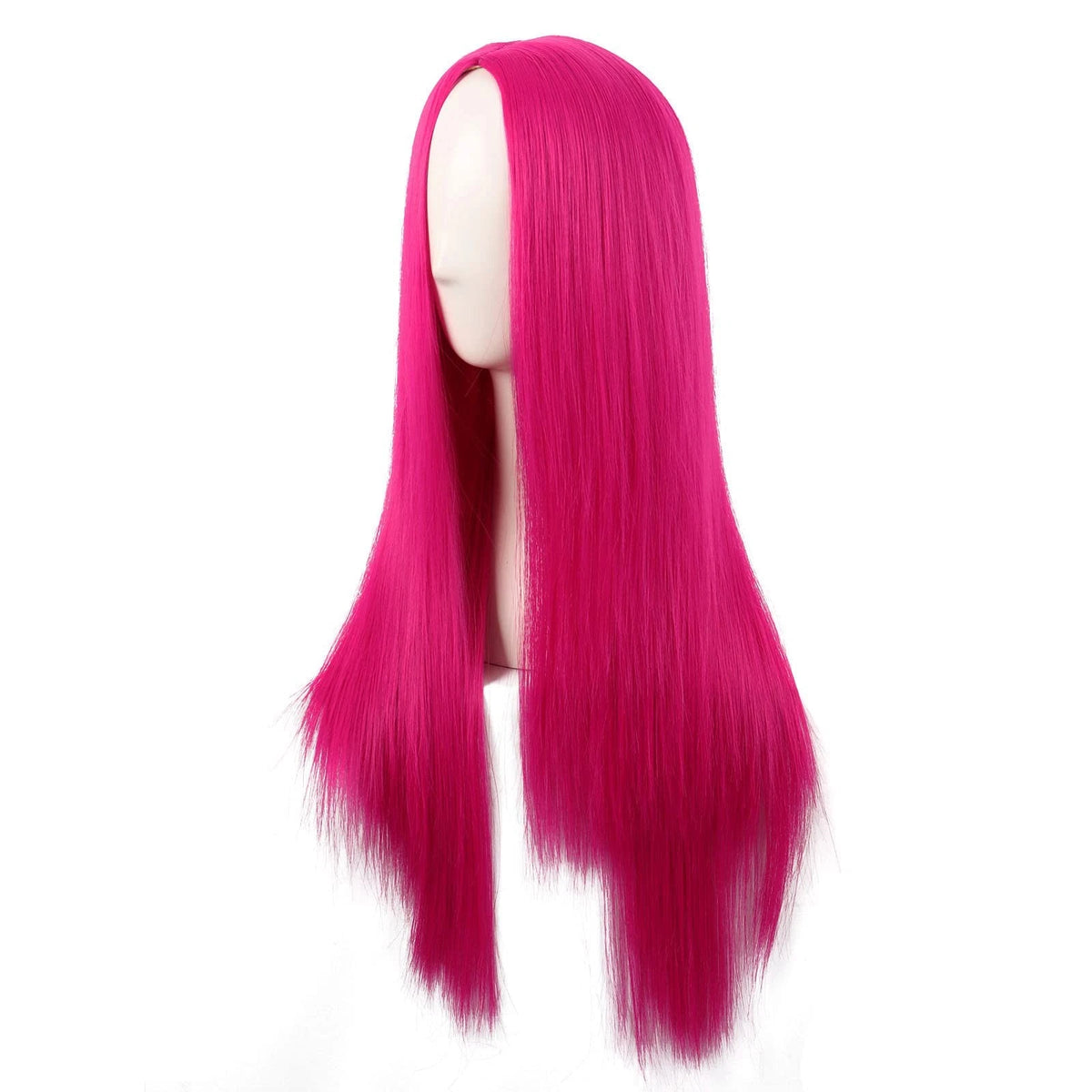 28 Inch Hot Pink Long Straight Hair Extension for Women