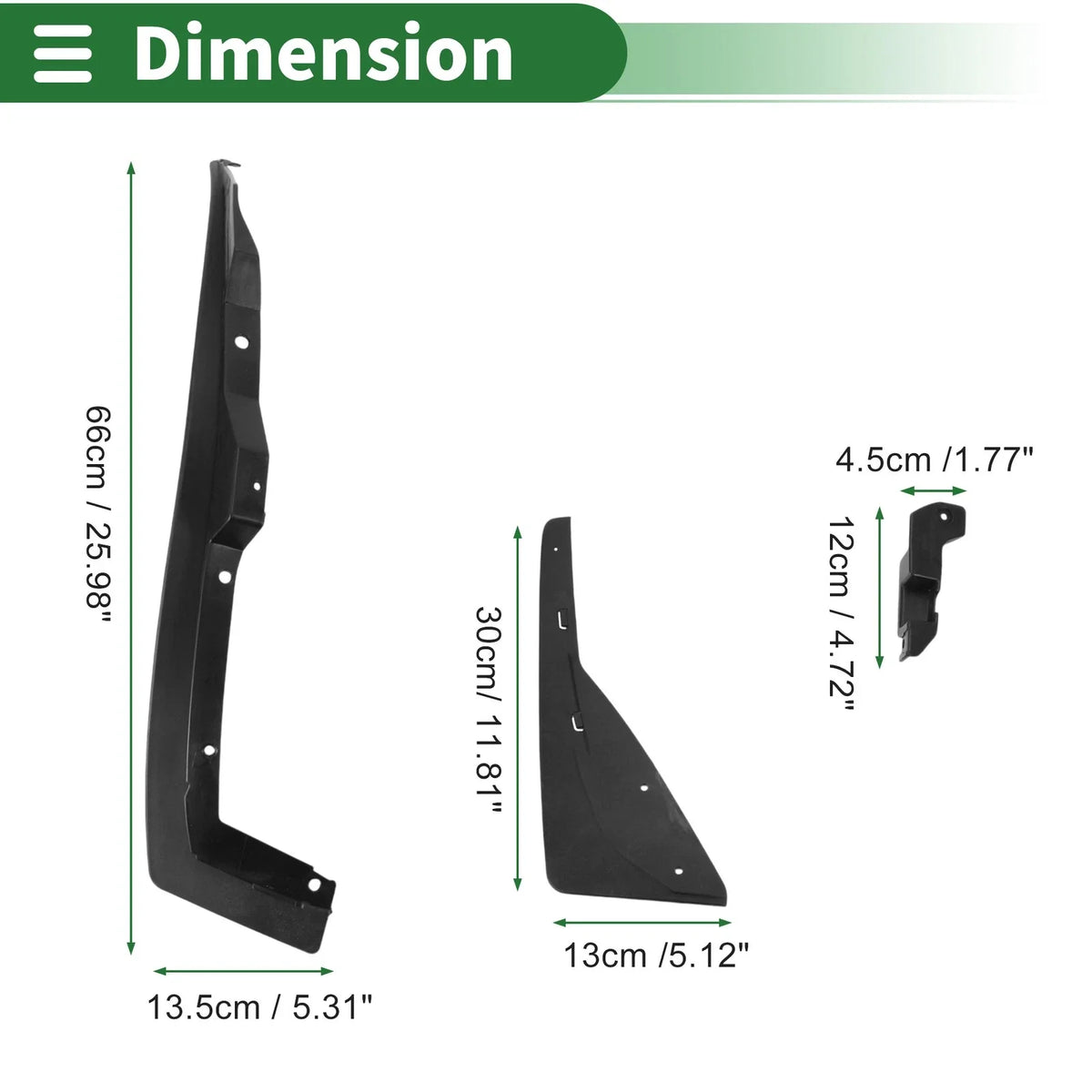 Mud Flaps Splash Guards for Chevrolet Camaro (2013–2015) W/ Mounts
