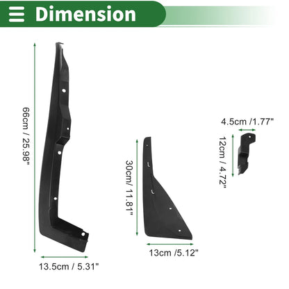 Mud Flaps Splash Guards for Chevrolet Camaro (2013–2015) W/ Mounts