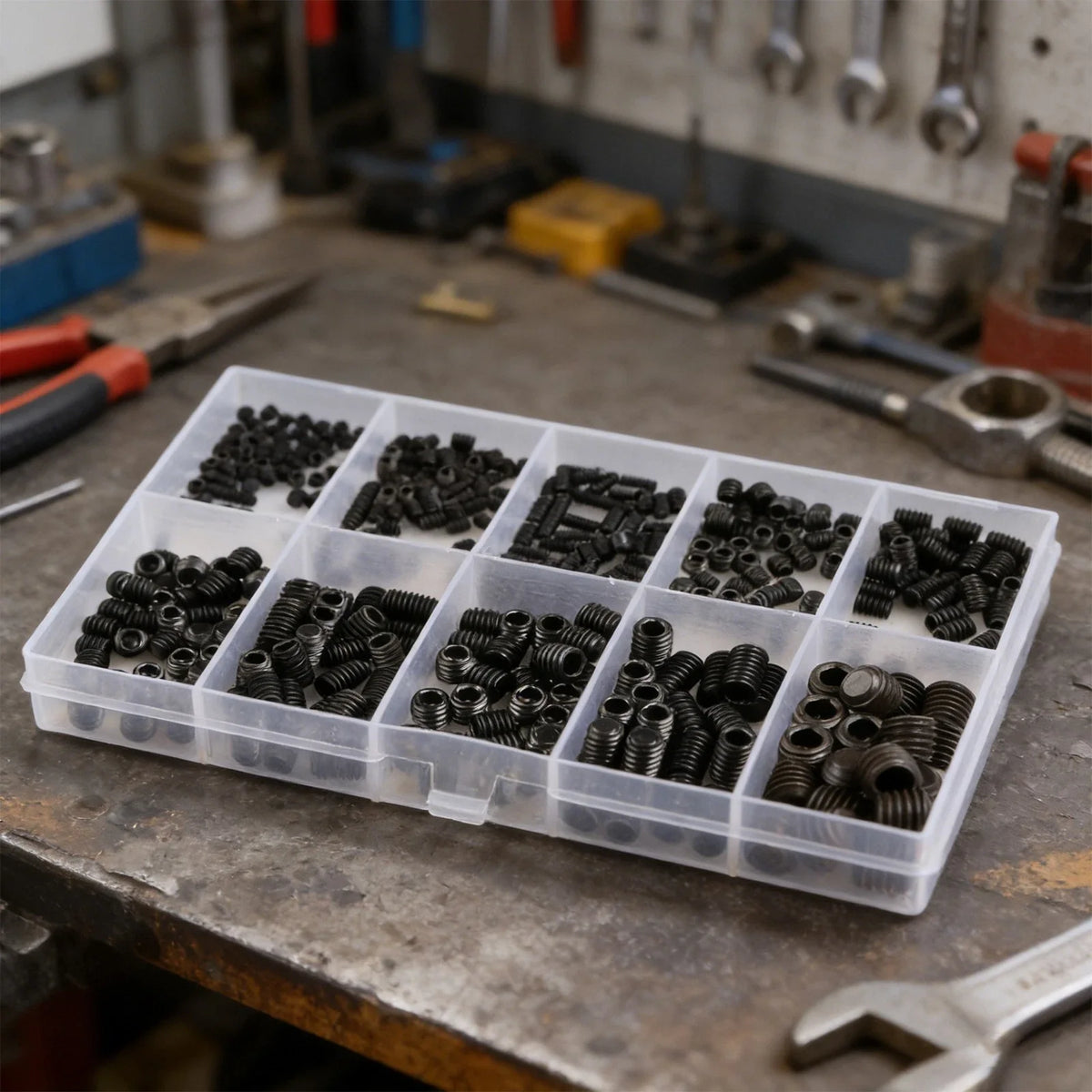 400PCS Hex Socket Set Screws M3 M5 M6 M8 12.9 Carbon Steel