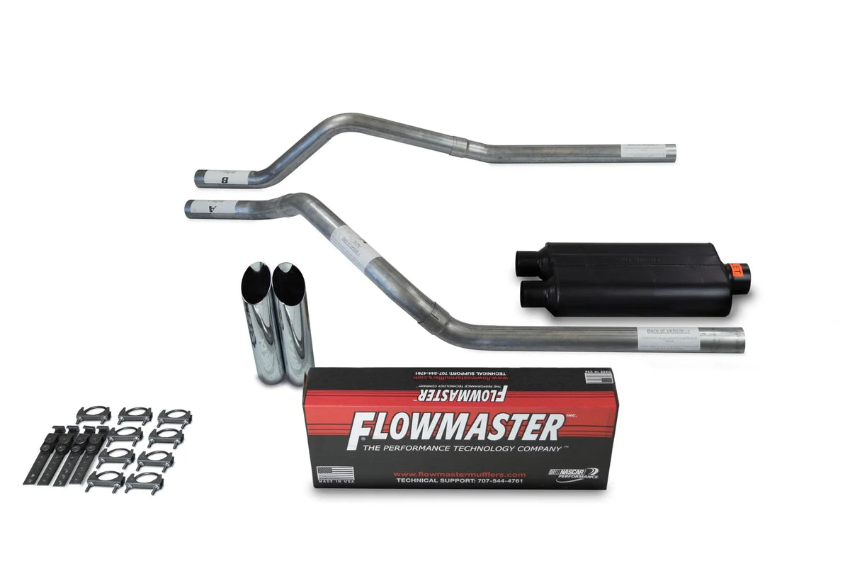2.5" Dual Exhaust Kit for GMC Jimmy (2000–2004) - Flowmaster 50 Series Slash Tip
