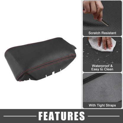 Armrest Protector Cover Pad for Honda Civic (2016–2021) - Red Stitches