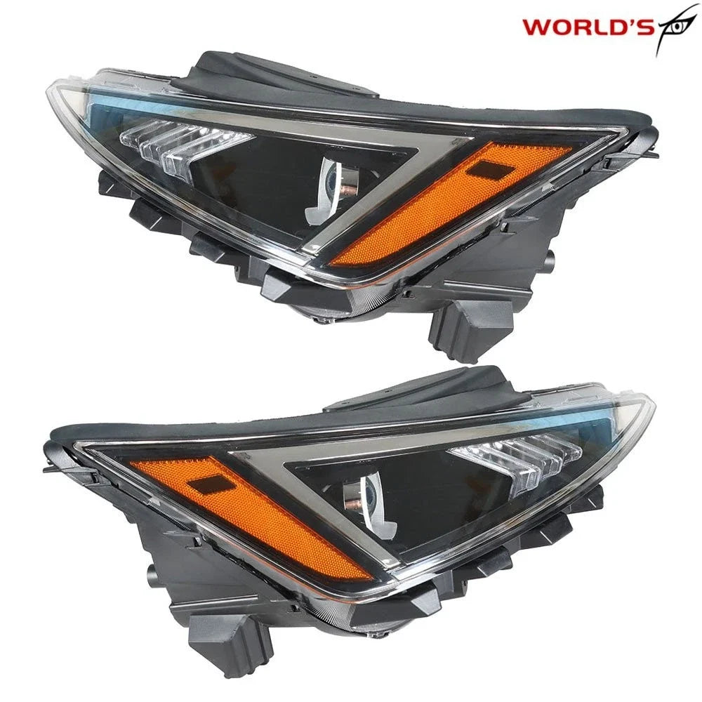 Set of 2 Front Headlights for Hyundai Elantra (2019–2020) Black Housing
