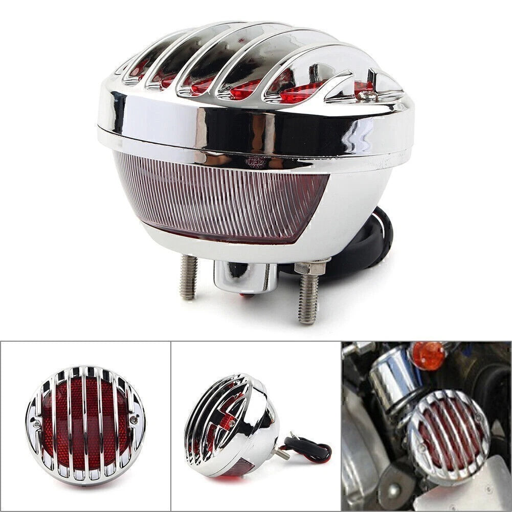 Chrome Tail Brake Light for Harley Bobber (Custom Chopper)