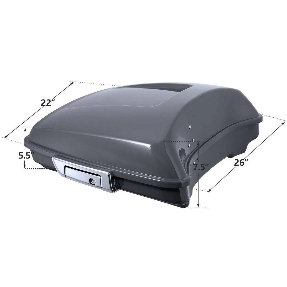 Razor Trunk for Harley Touring CVO Road Glide (2009–2013) Gunship Gray