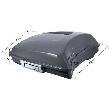 Razor Trunk for Harley Touring CVO Road Glide (2009–2013) Gunship Gray