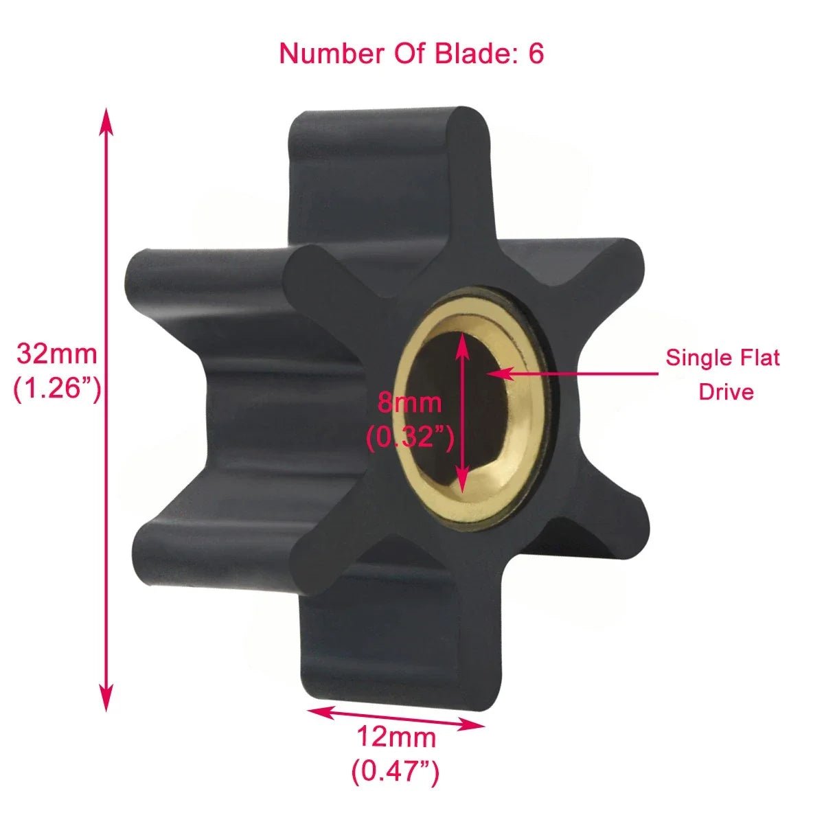 Jabsco Flexible Impeller Pump for (14750-0001, 18085-0003, 18086-0001/0003)