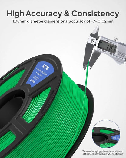 PETG Filament 1.75mm Black 1KG for 3D Printers