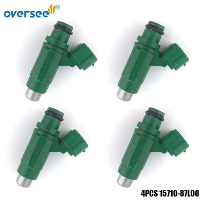 Set of 4 Fuel Injectors for Suzuki DF70A-80A 90A Outboard (15710-87L00-000)