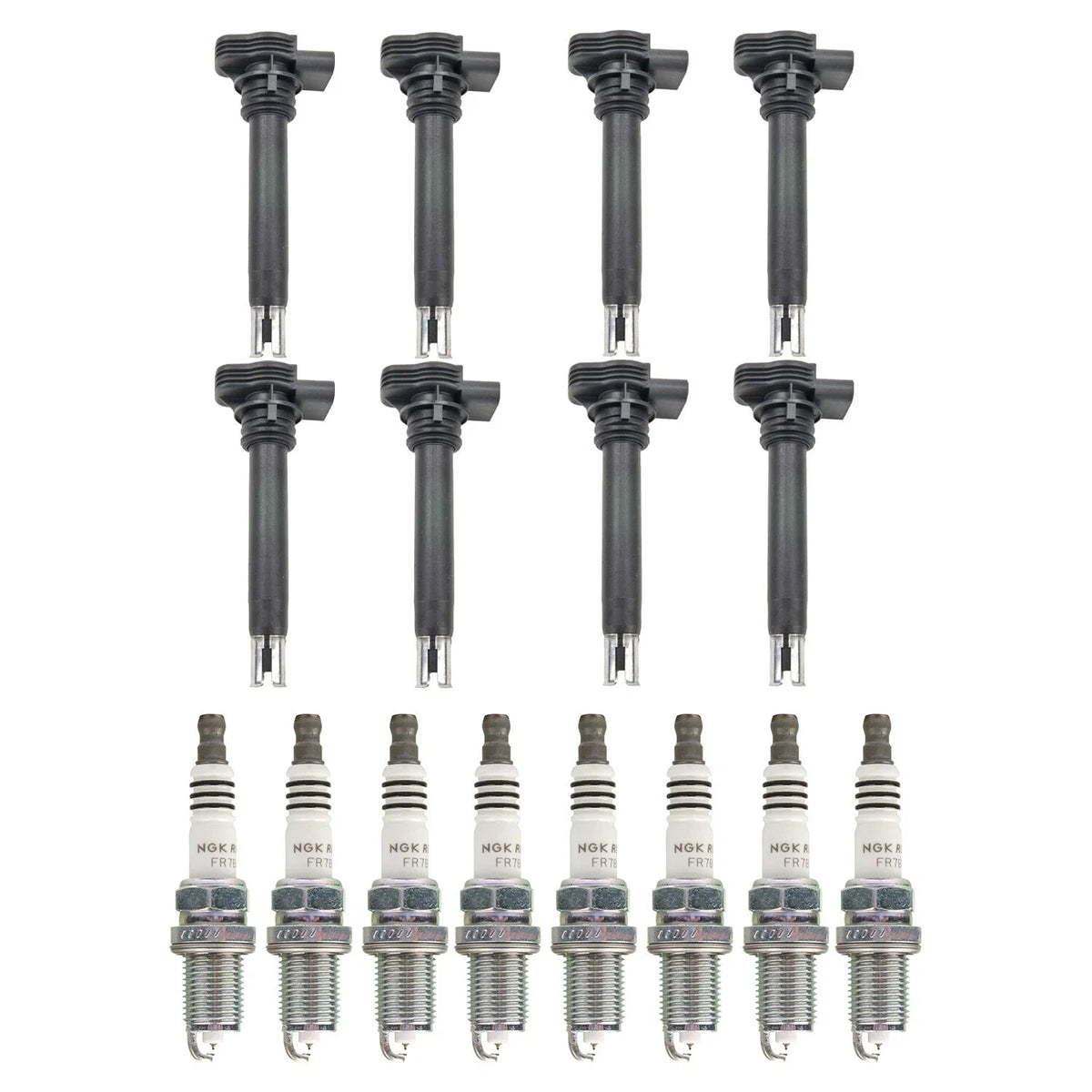 Set of 8 Ignition Coils & NGK Ruthenium HX Spark Plugs for Audi R8 RS4 RS5 (2007–2021)