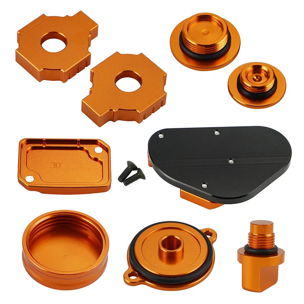 Engine Plug & Oil Filter Cover & Kickstand Pad Set for KTM 125/200/390 Duke (2011–2015)