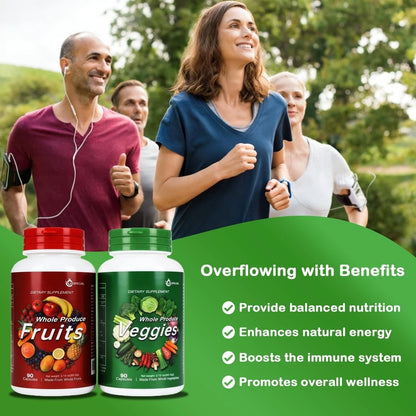Whole Fruit and Veggies Supplement for Various Uses (Pack of 180)