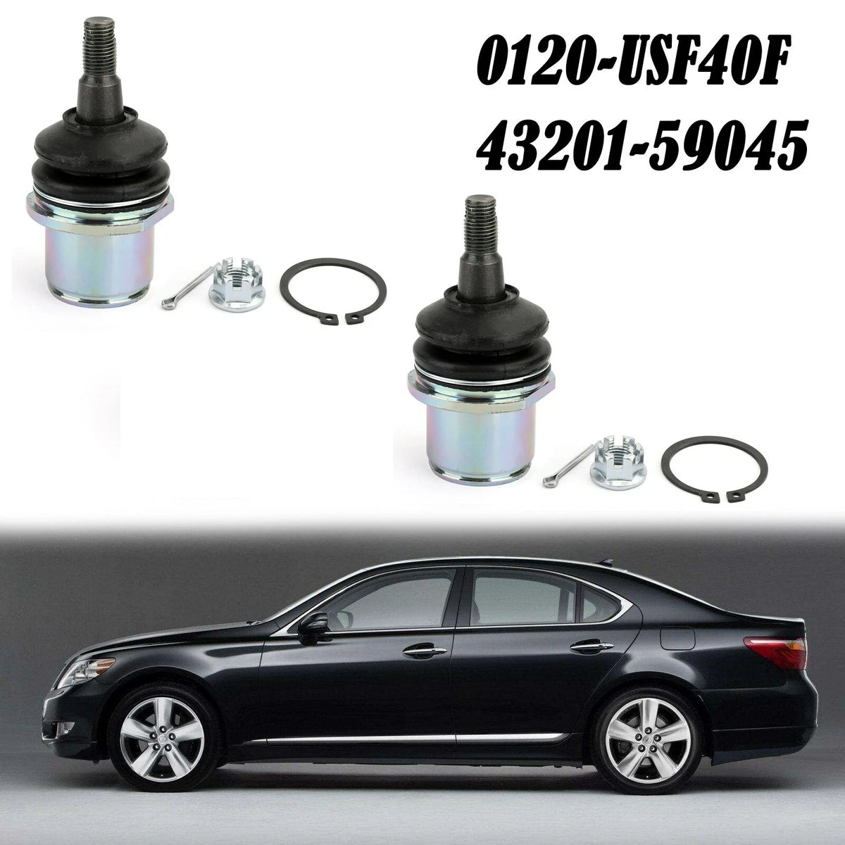 2X Front Lower Ball Joint for Lexus LS460 (2007–2016) 0120-USF40F, 43201-59045