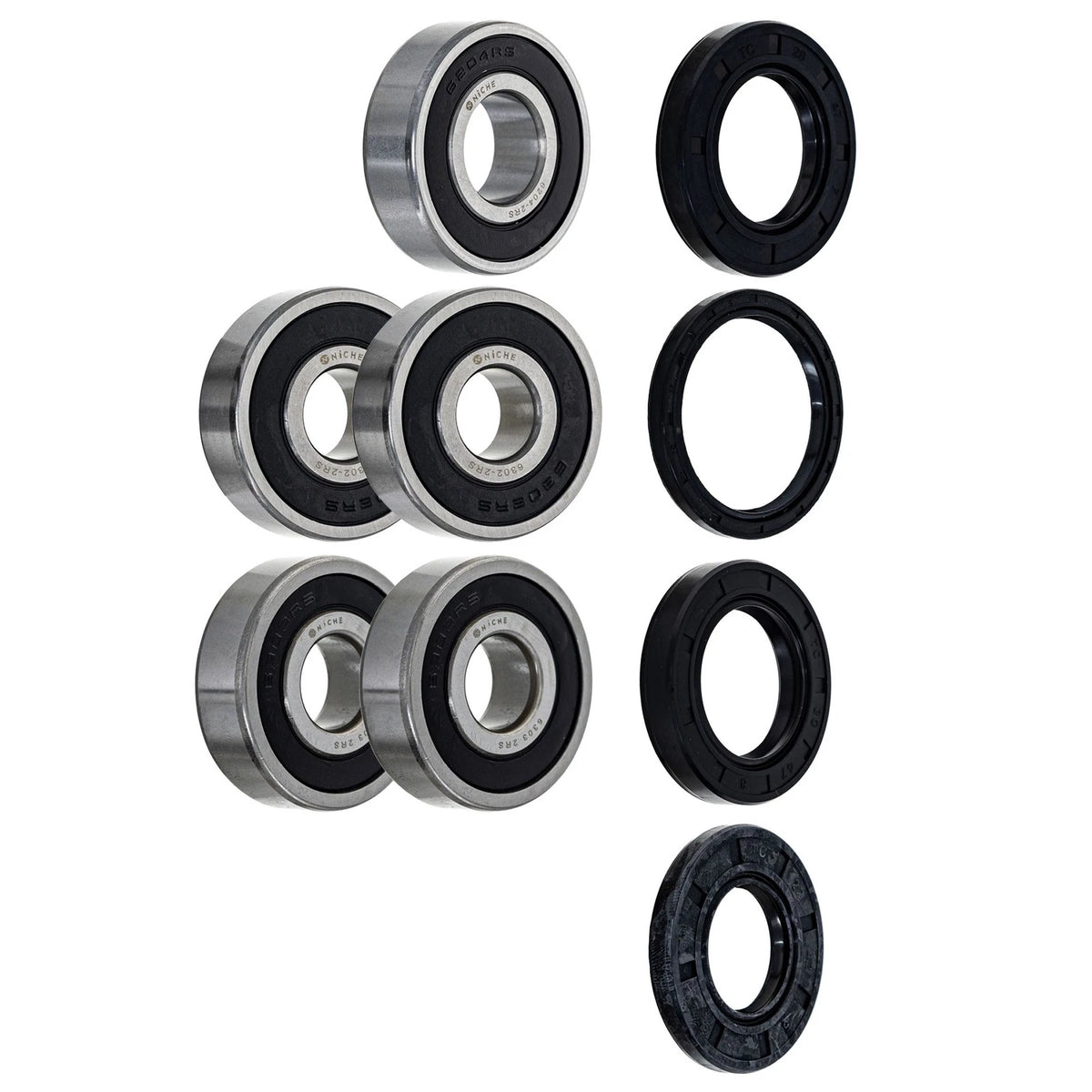 Wheel Bearing Seal Kit for Honda Magna Interceptor 500 (1982–1983) MK1008499, 6204-2RS, 6302-2RS