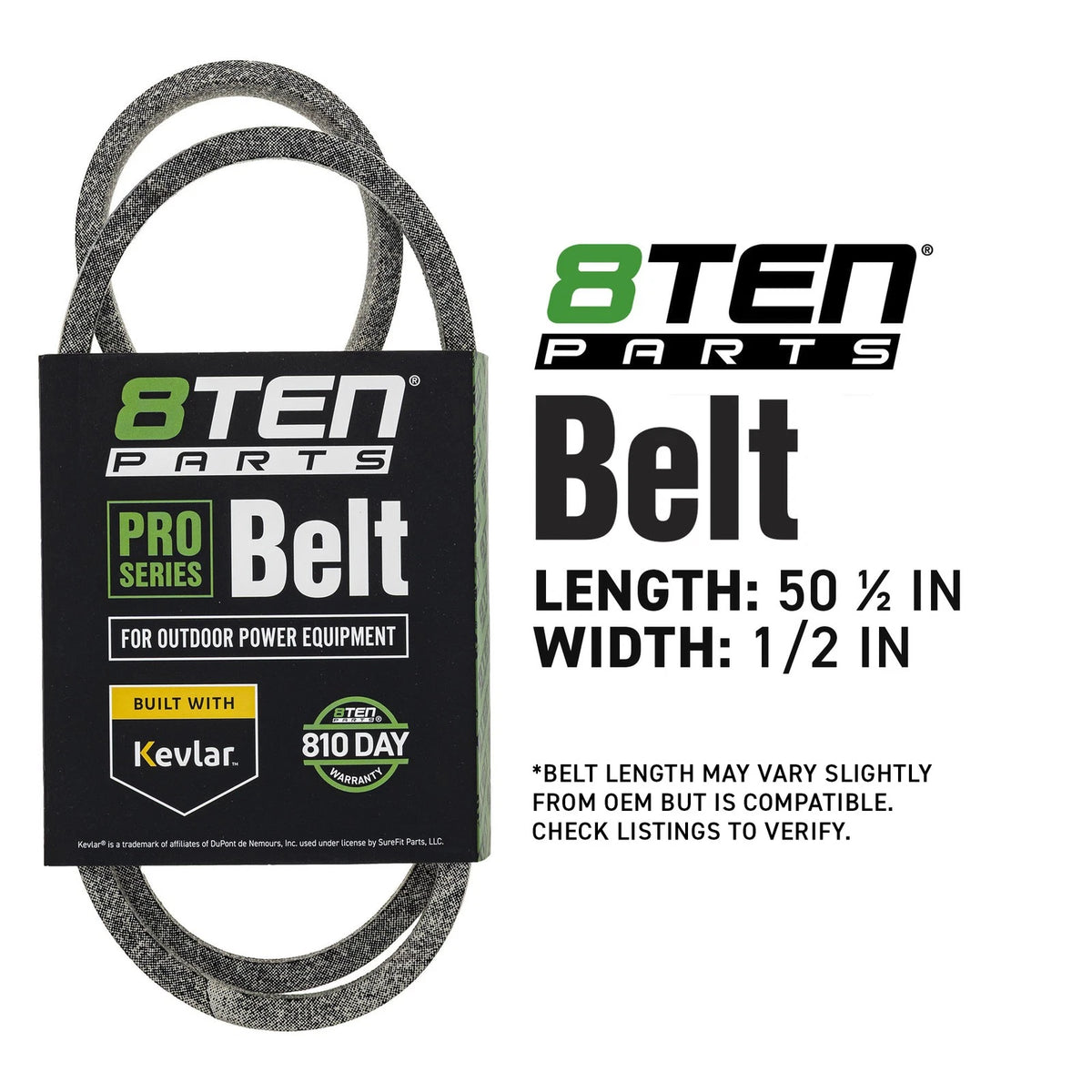 8TEN Kevlar Belt for Hustler Trimstar Walk Behind (788737, 46926, 71460041)