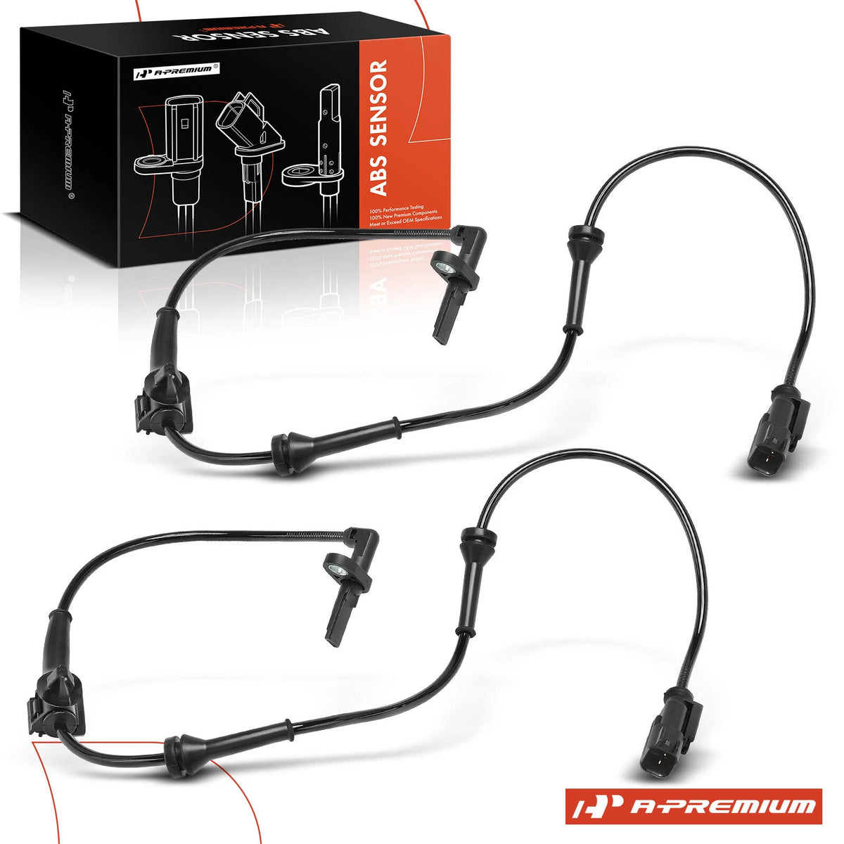 2X Front ABS Wheel Speed Sensor for Chevrolet Caprice SS (2014–2017) ALS2883