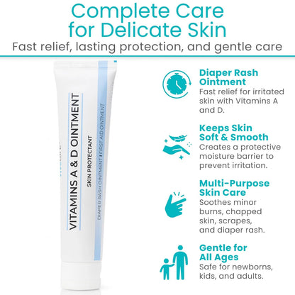 ViveCare Vitamins A&D Ointment Skin Protectant 4 Ounce (Pack of 1)