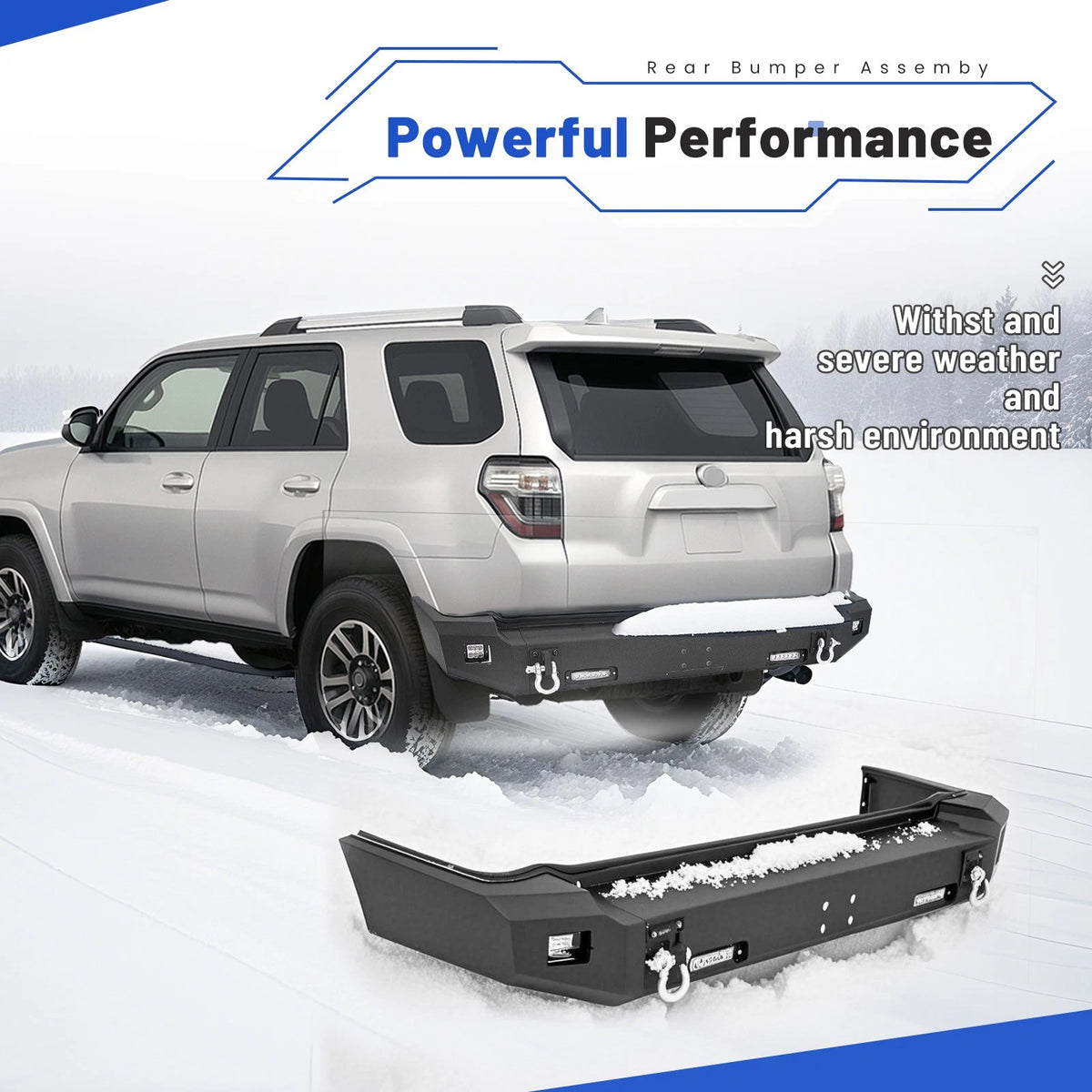 Rear Bumper Assembly for Toyota 4Runner (2010–2023) CON-A000000666 w/LED Lights