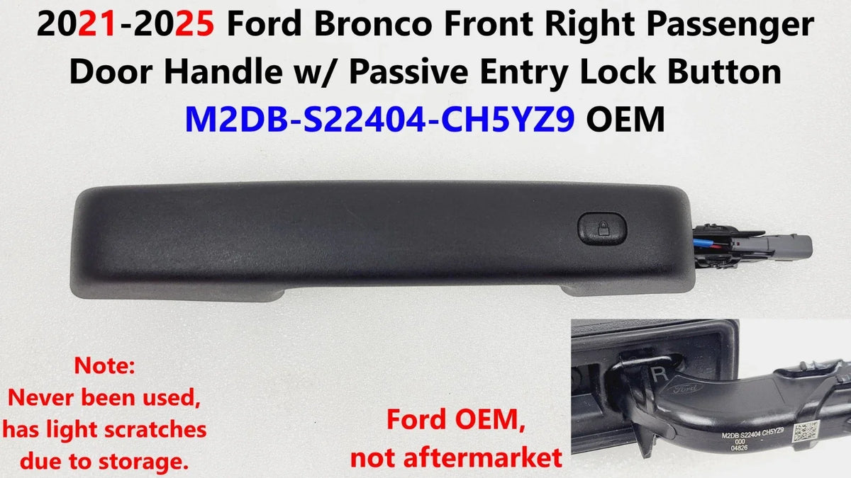 Front Right Door Handle w/ Lock Button for Ford Bronco (2021–2025) M2DB-S22404-CH5YZ9