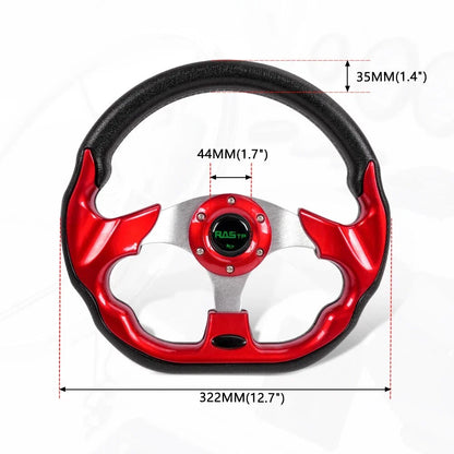 12.5" Red Steering Wheel Quick Release Hub Adapter 174H for Ford Mustang (1984–2004)