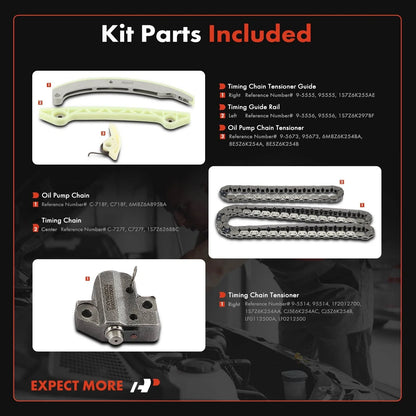 6X Timing Chain Kit for Ford Fusion, Lincoln MKZ (2013–2020)