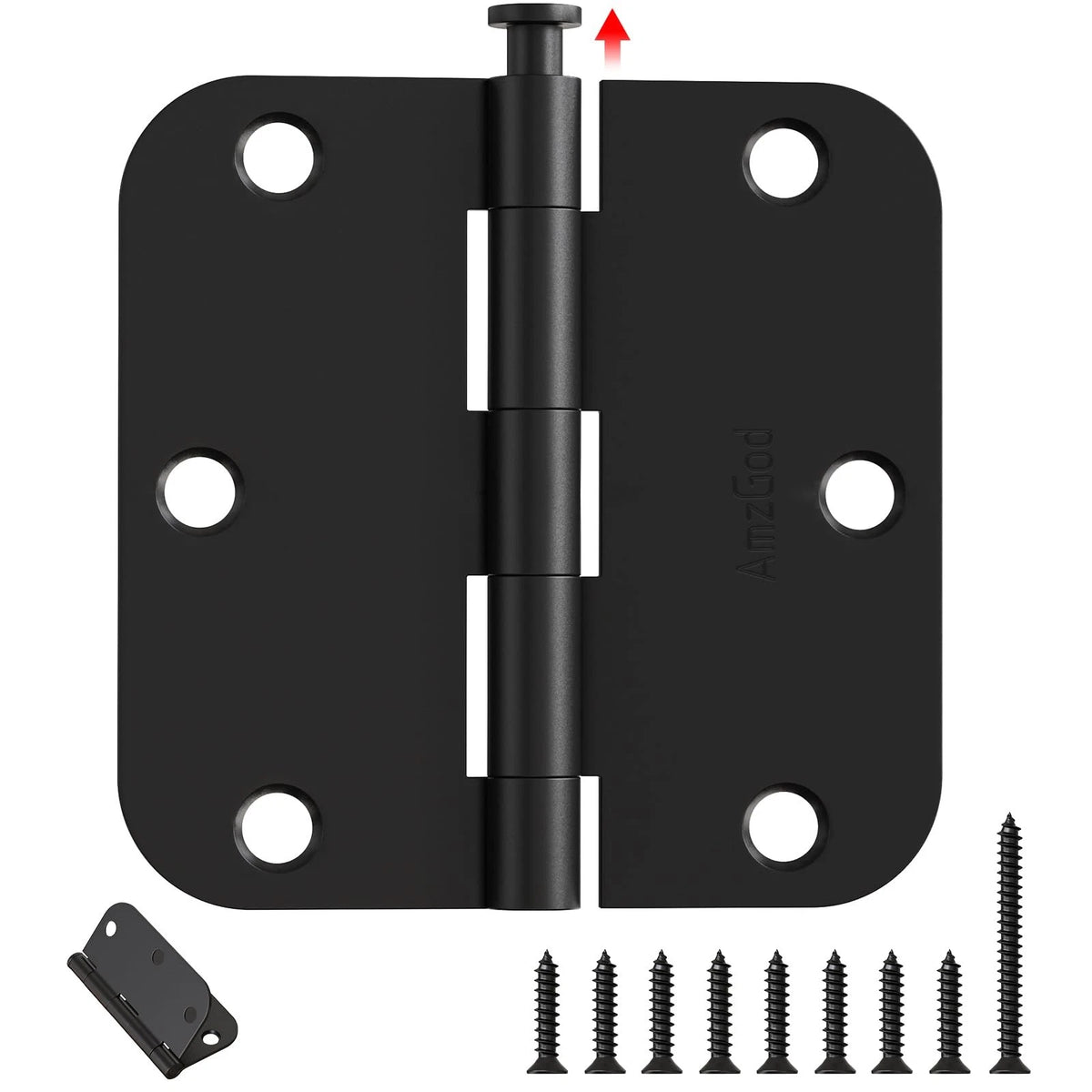 3X Door Hinges for (3.5 Inch Matte Black Heavy Duty)