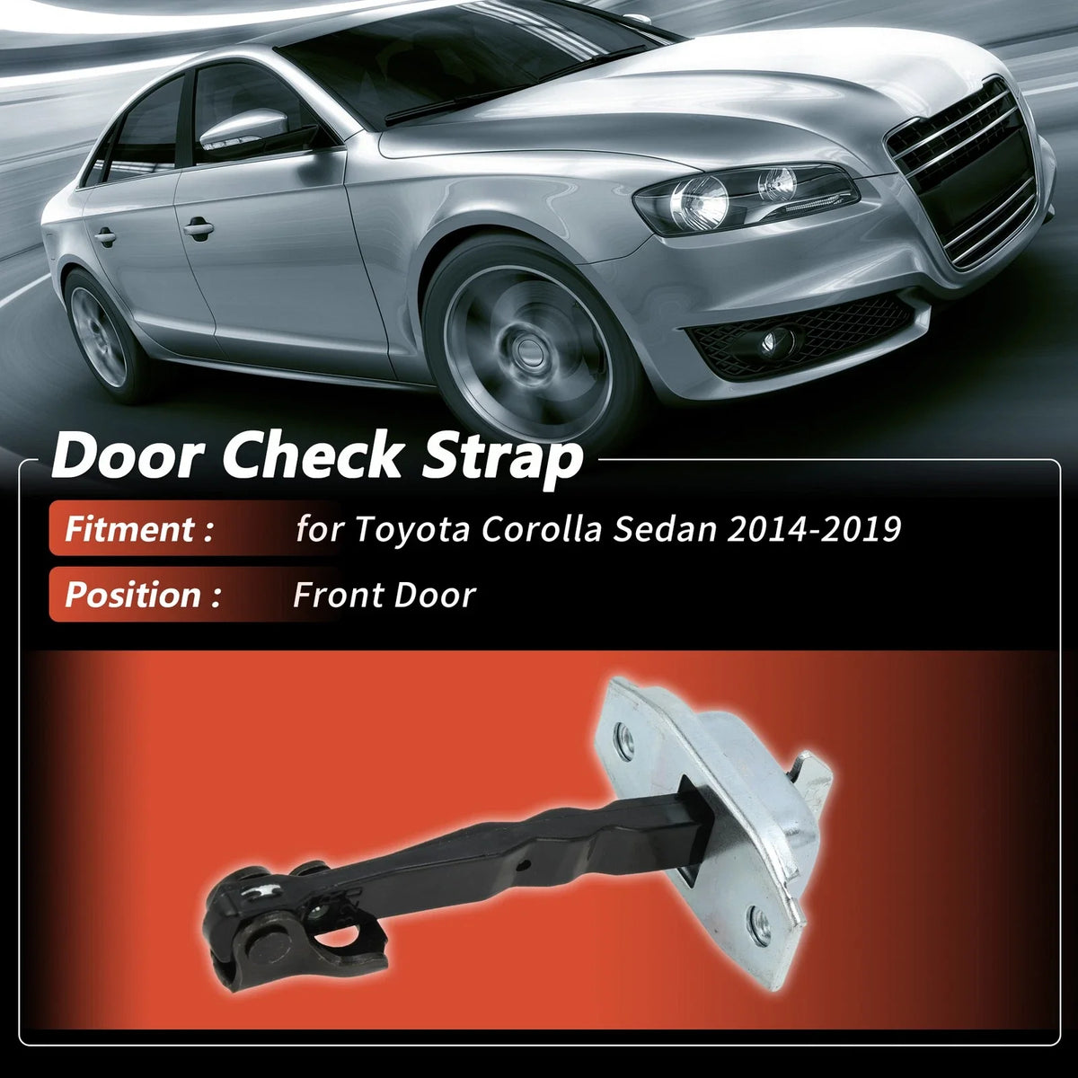 Front Door Check Strap for Toyota Corolla Sedan (2014–2019) No.6861002250