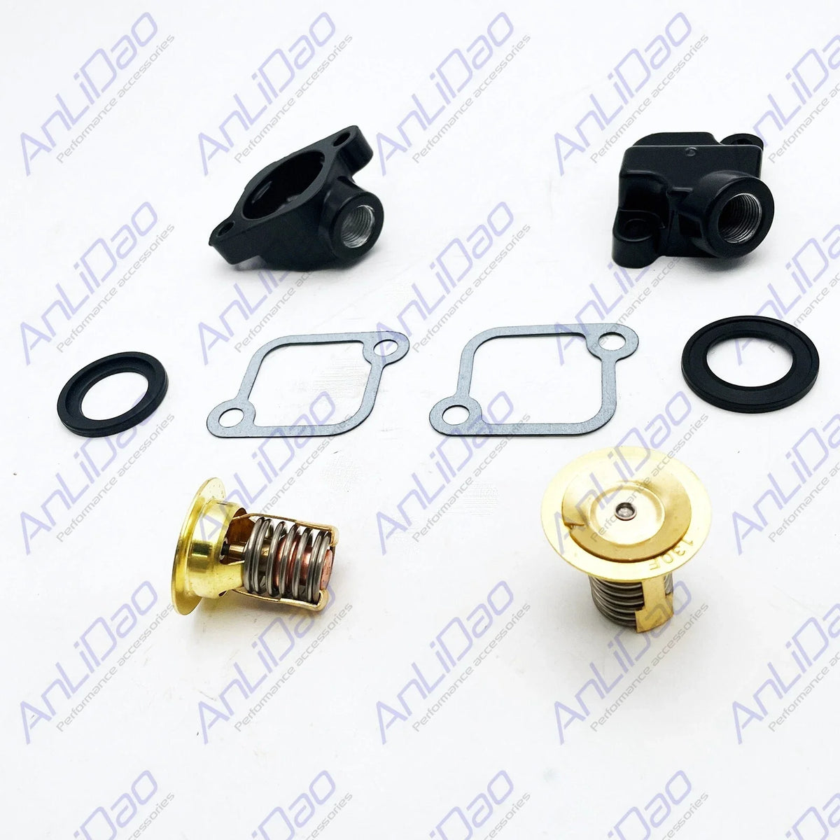 2Pcs Thermostat & Cover Kit for Mercury 3.0L (2000–Up) 885599A1