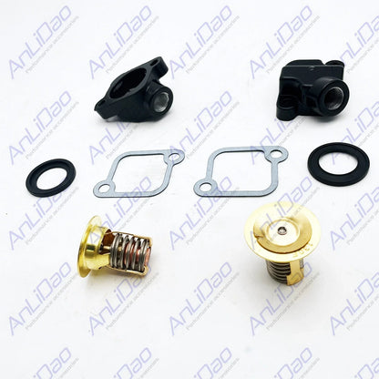 2Pcs Thermostat & Cover Kit for Mercury 3.0L (2000–Up) 885599A1