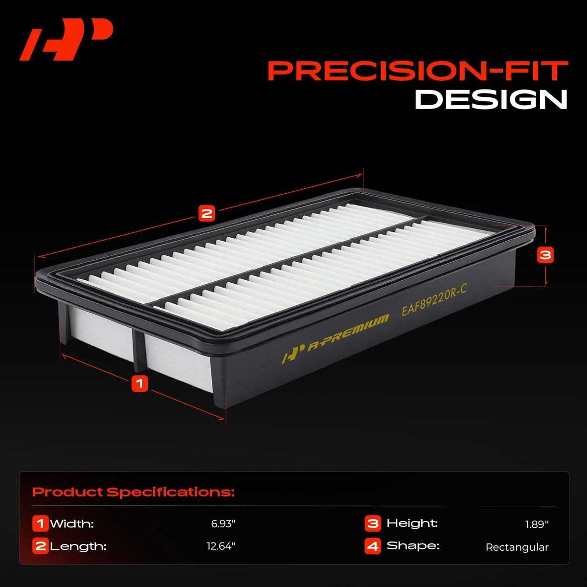 Engine Air Filter for Mazda 6, MPV (2000–2008) AF7953, A2050C, A7953
