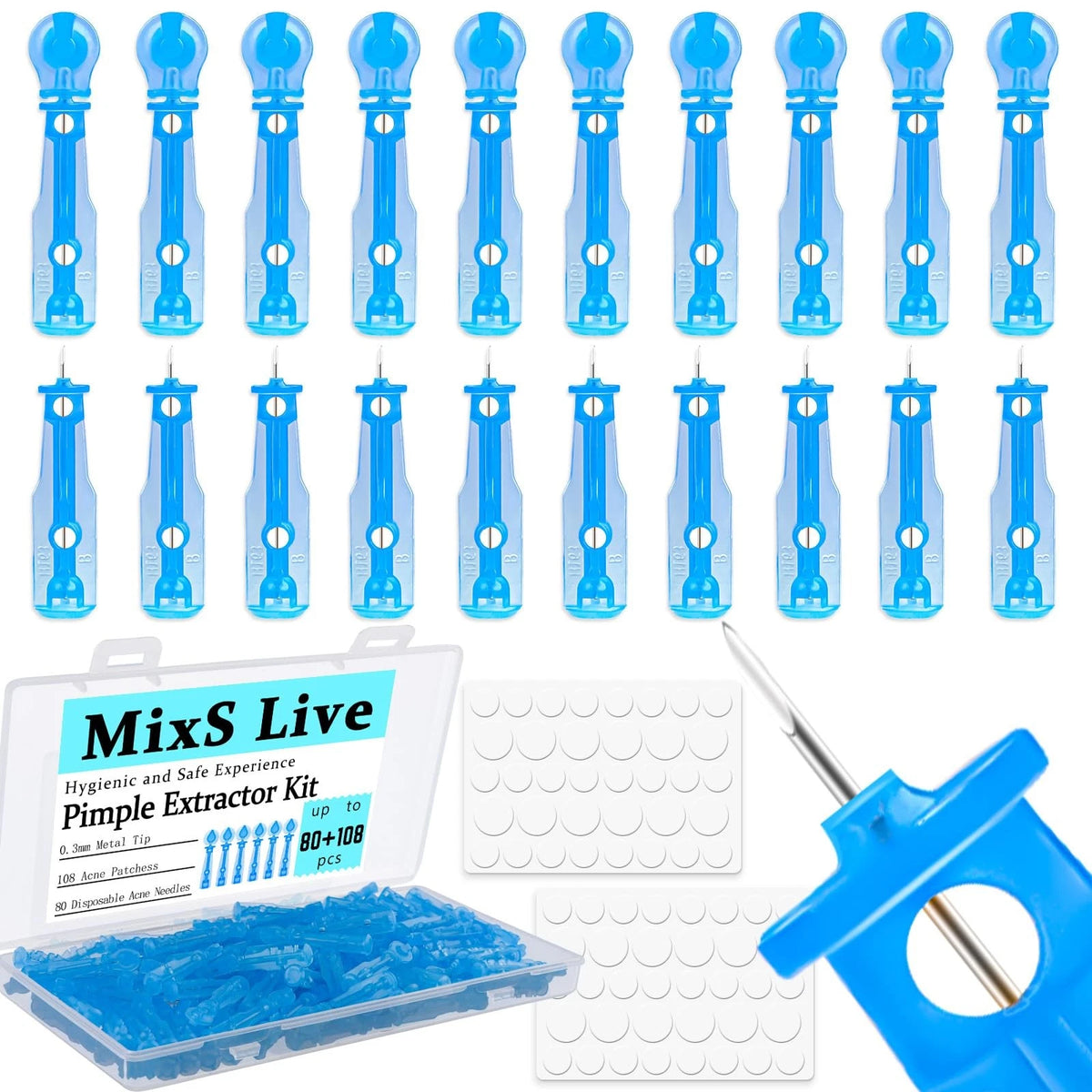 80 pcs Pimple Needle Kit for Skin Care (0.3mm)