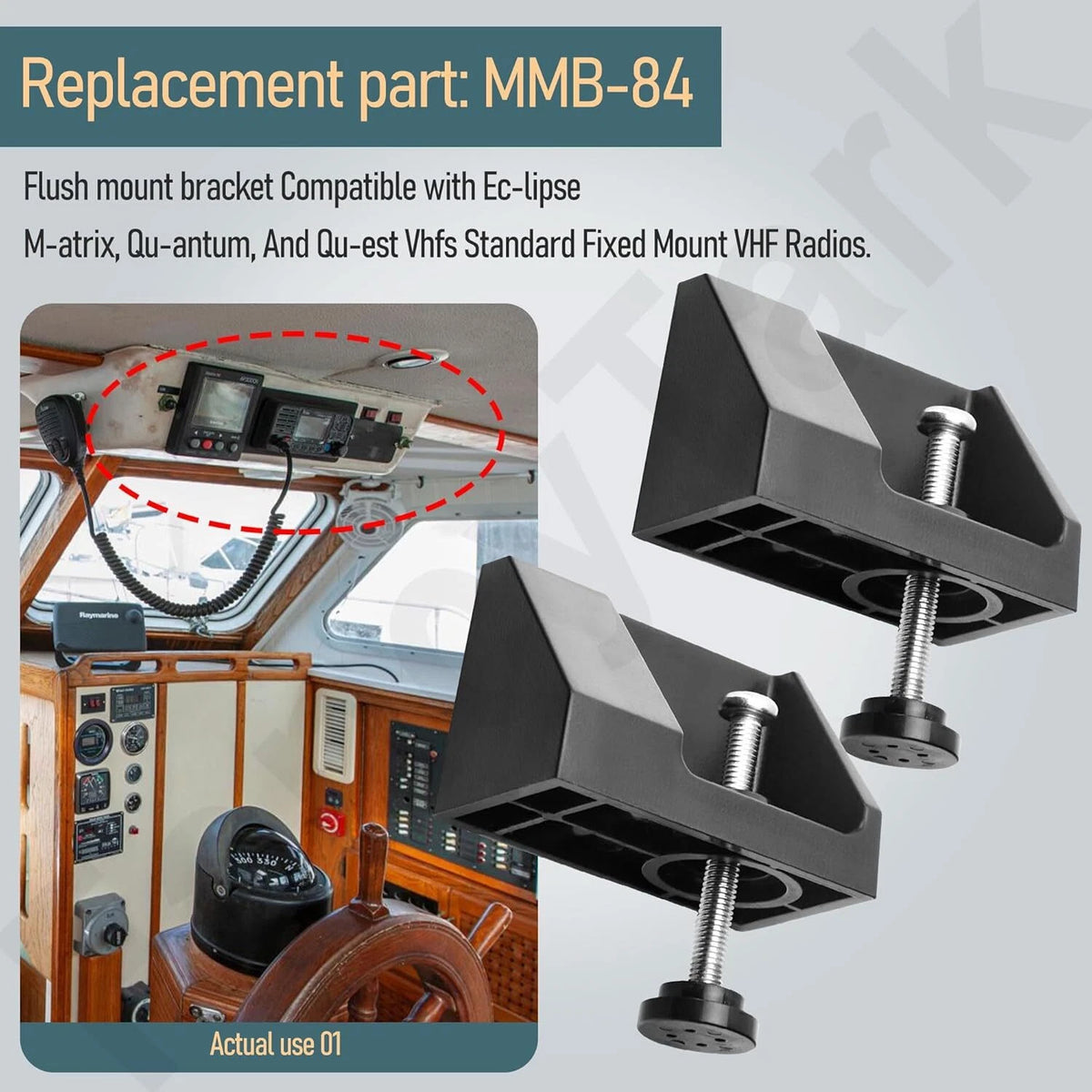 Flush Mount for Standard Horizon MMB-84 for Quantum Eclipse