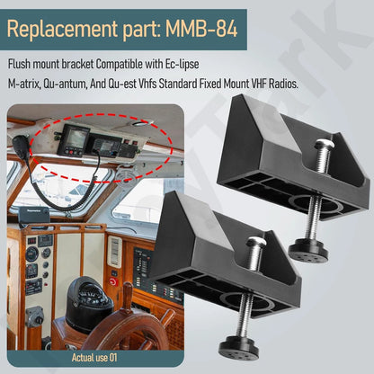 Flush Mount for Standard Horizon MMB-84 for Quantum Eclipse