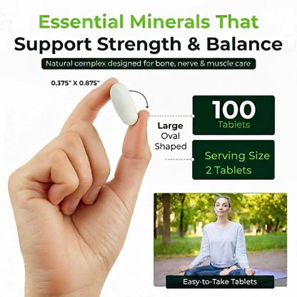 Calcium Magnesium Zinc Supplement 100 Count (Pack of 1)