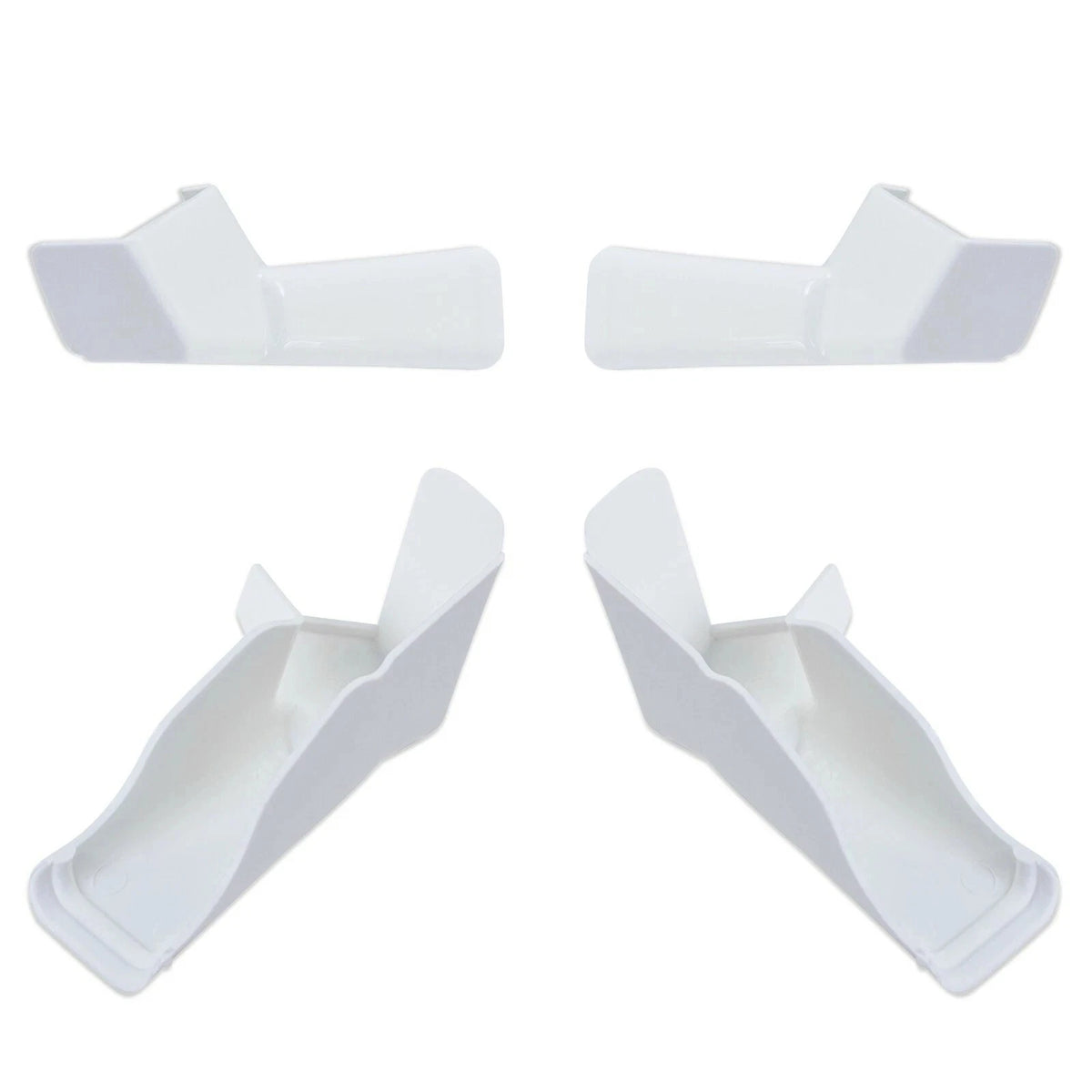 Set of 4 RV Gutter Spout Extensions for Drip Rail - White Long Version