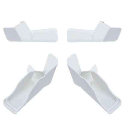Set of 4 RV Gutter Spout Extensions for Drip Rail - White Long Version
