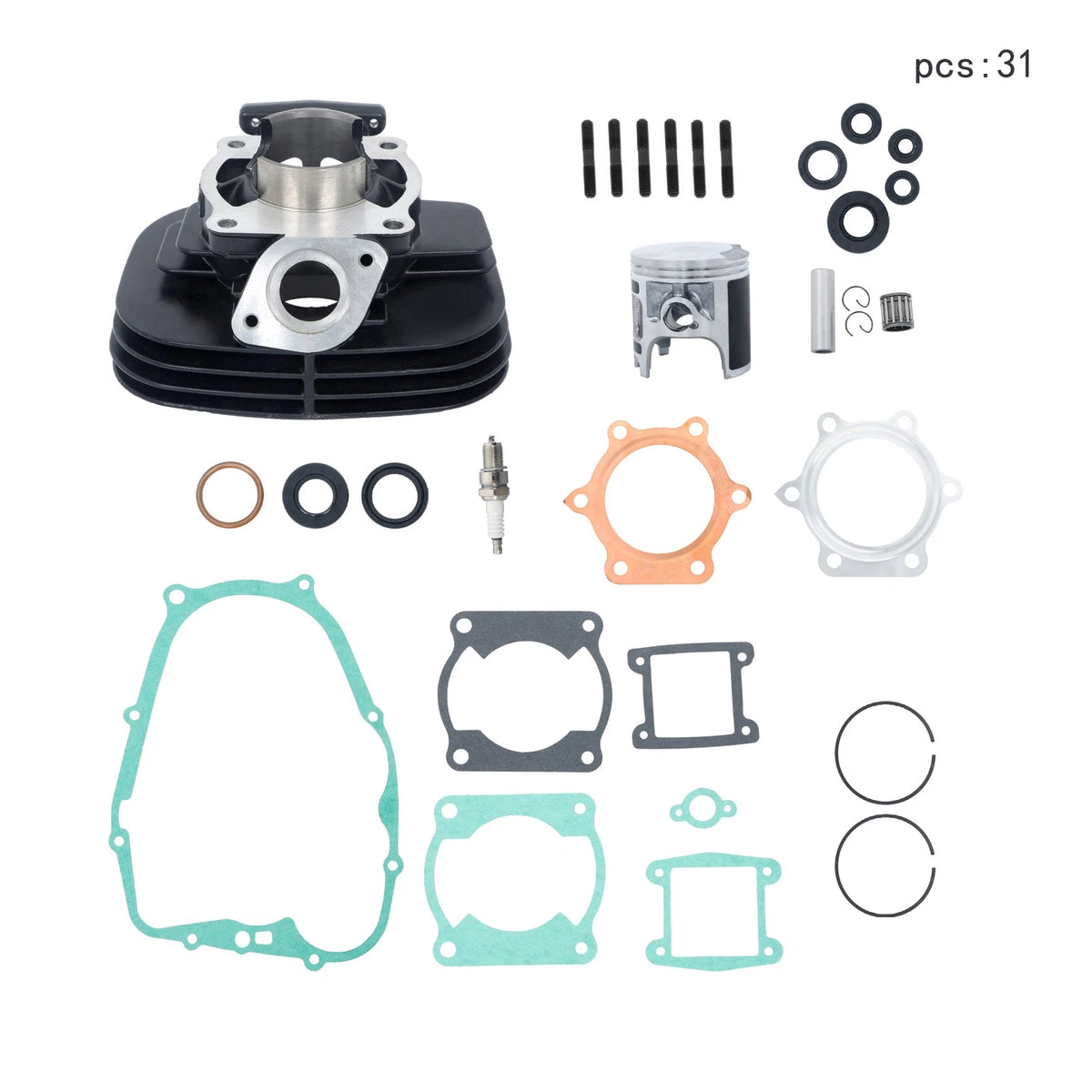 Piston Cylinder Gasket Seal Kit for Yamaha Blaster YFS200 (1987–2006)