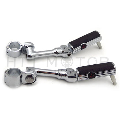 Gear Skull 1" 25mm Footpeg Mounting Kit for Chrome Long Angled