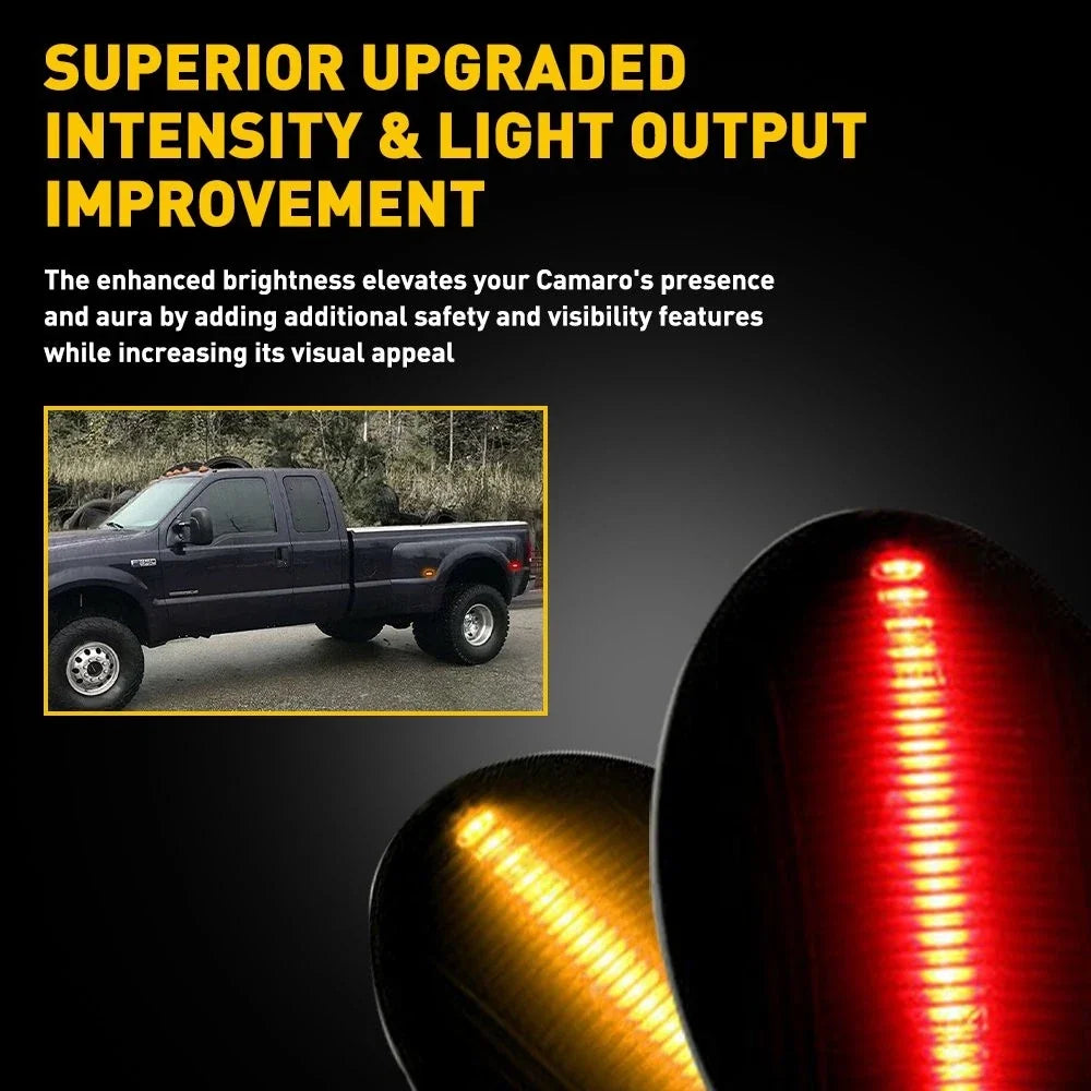 Set of 6 Marker Side Indicator Light Repeater Smoked Lens for Ford F350 F450 H