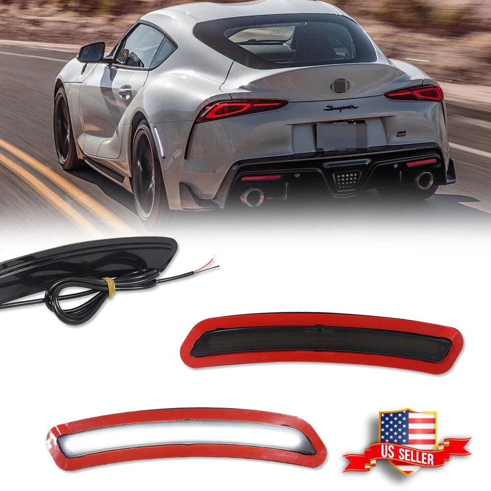 2X Smoked LED Side Marker Lights for Toyota GR Supra (2020–2025)