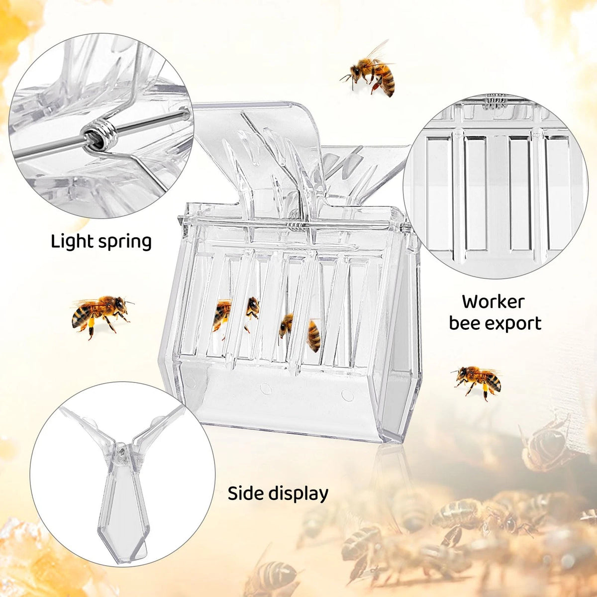 One-Handed Queen Catcher Bottle Cage for Bee Marking Kit