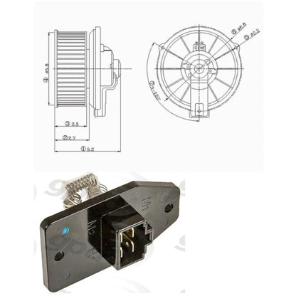 Blower Motor for Acura Honda Civic Integra EL del Sol (1992–2001) KIT-201009-179