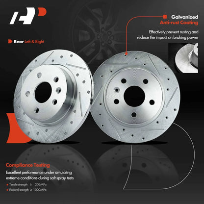 Rear Drilled Brake Rotors & Pads for Chevrolet Cruze (2011–2012)