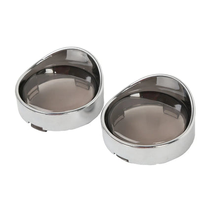 Turn Signal Light Trim Ring Visors Bezels Smoke Lens for Harley Touring Dyna
